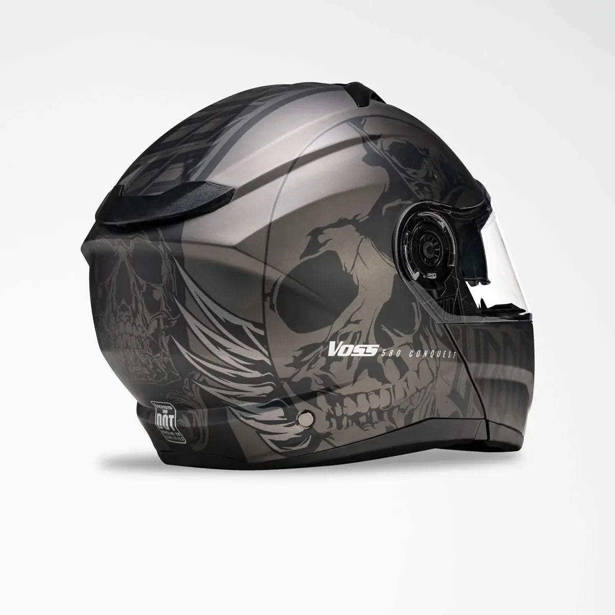 Voss 580 Matte Two Tone Motorcycle Helmet - Lightweight & Durable Full Face Helmet for Men & Women - Perfect for Street Biking, Cruising & Long Rides