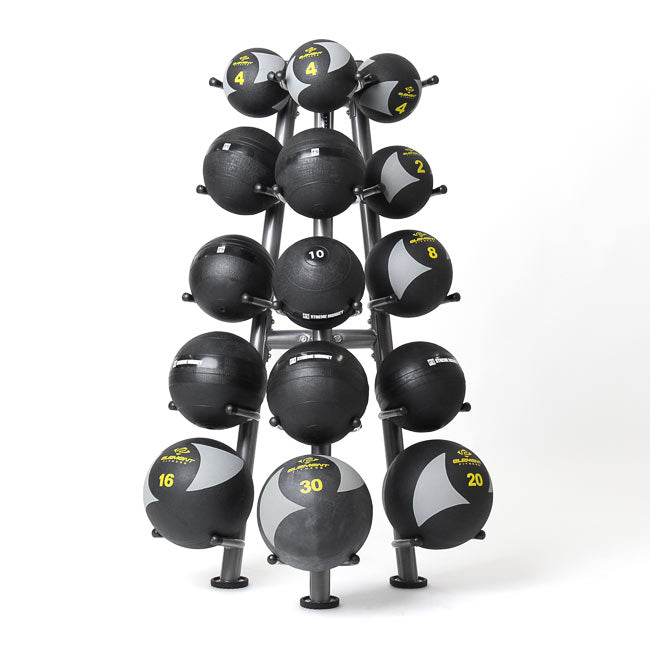 Element Fitness Medicine Ball Rack - Heavy Duty Storage Organizer for 15 Medicine Balls - Perfect for Home Gym, CrossFit & Training Centers