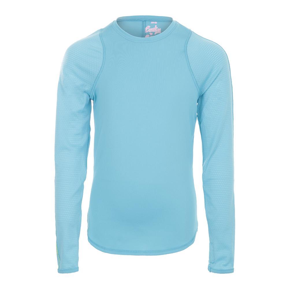 Girls' Long Sleeve Athletic Tennis Top - Breathable Moisture-Wicking Crew Neck Shirt for Girls Sports & Activewear | Perfect for Tennis, Running, Gym Workouts & Outdoor Activities