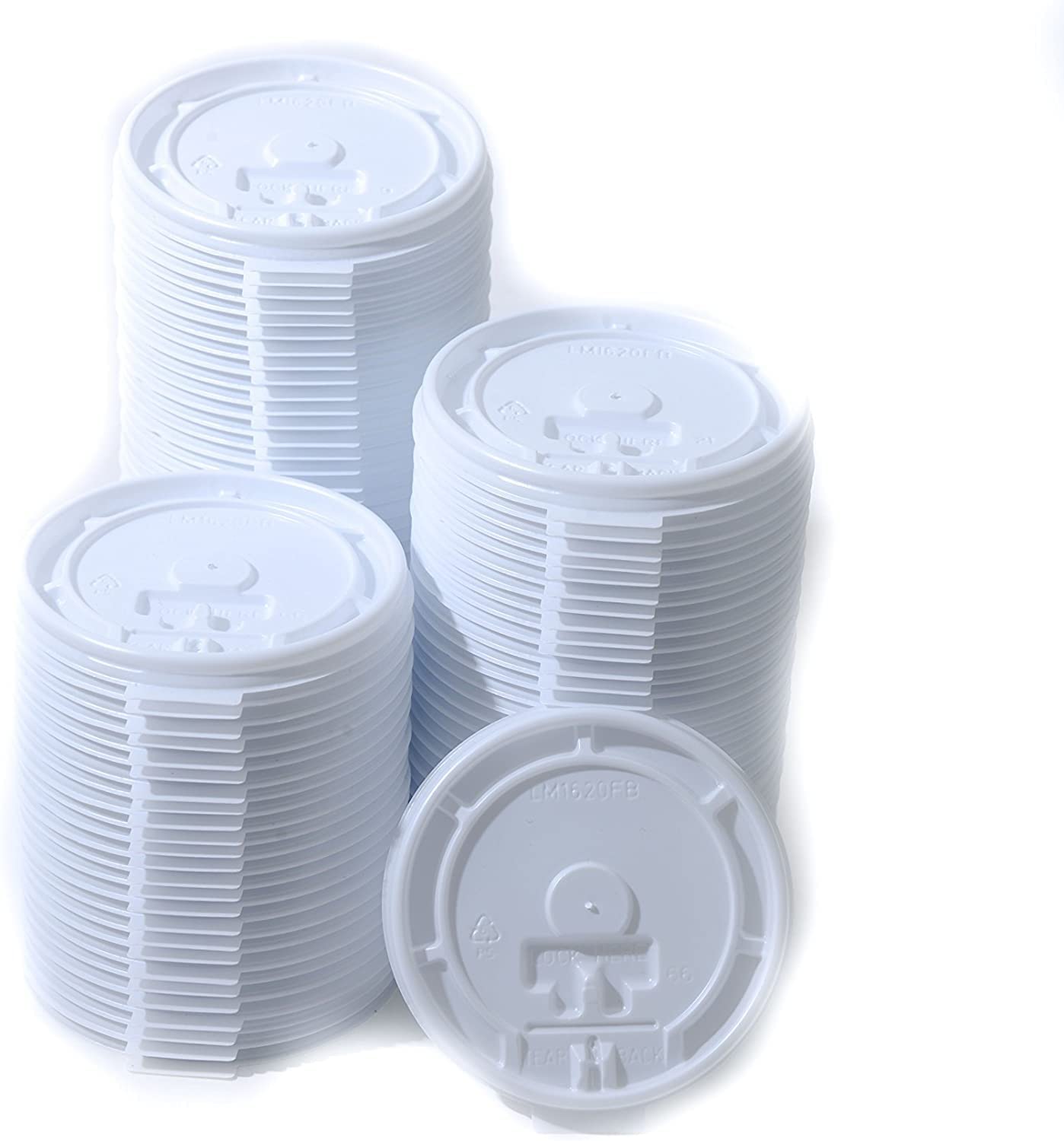 Disposable Plastic Flat Tear-Back Lids with Pinhole Design for 8oz Hot Cups - 2000 Count - Perfect for Coffee Shops, Takeout, and Office Break Rooms