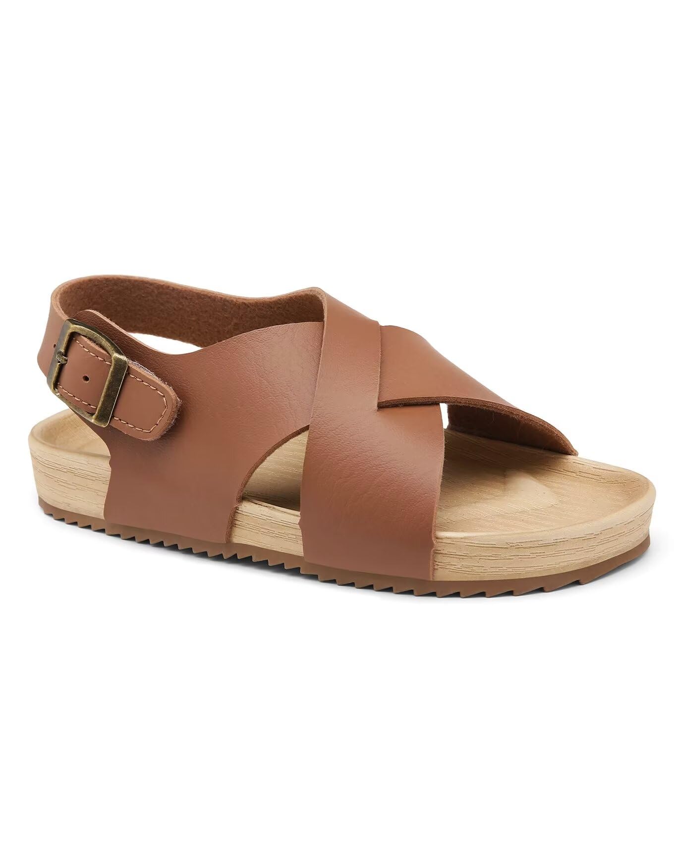 Cubufly Kids Sandals - Adjustable Cross Strap Open Toe Sandals for Boys & Girls | Summer Beach, Pool, Playground Shoes | Toddler to Big Kid Sizes (1-7 Years) | Indoor & Outdoor Comfortable Footwear
