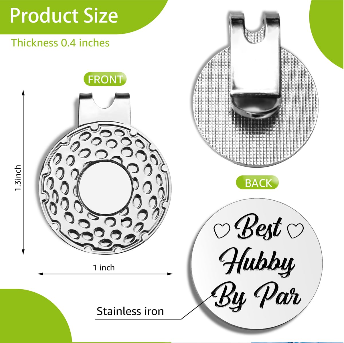 Funny Golf Ball Markers with Hat Clip - Best Golf Accessories for Men, Unique Birthday & Retirement Gifts for Dad, Husband, Grandpa - Perfect for Golf Courses, Tournaments & Practice Sessions