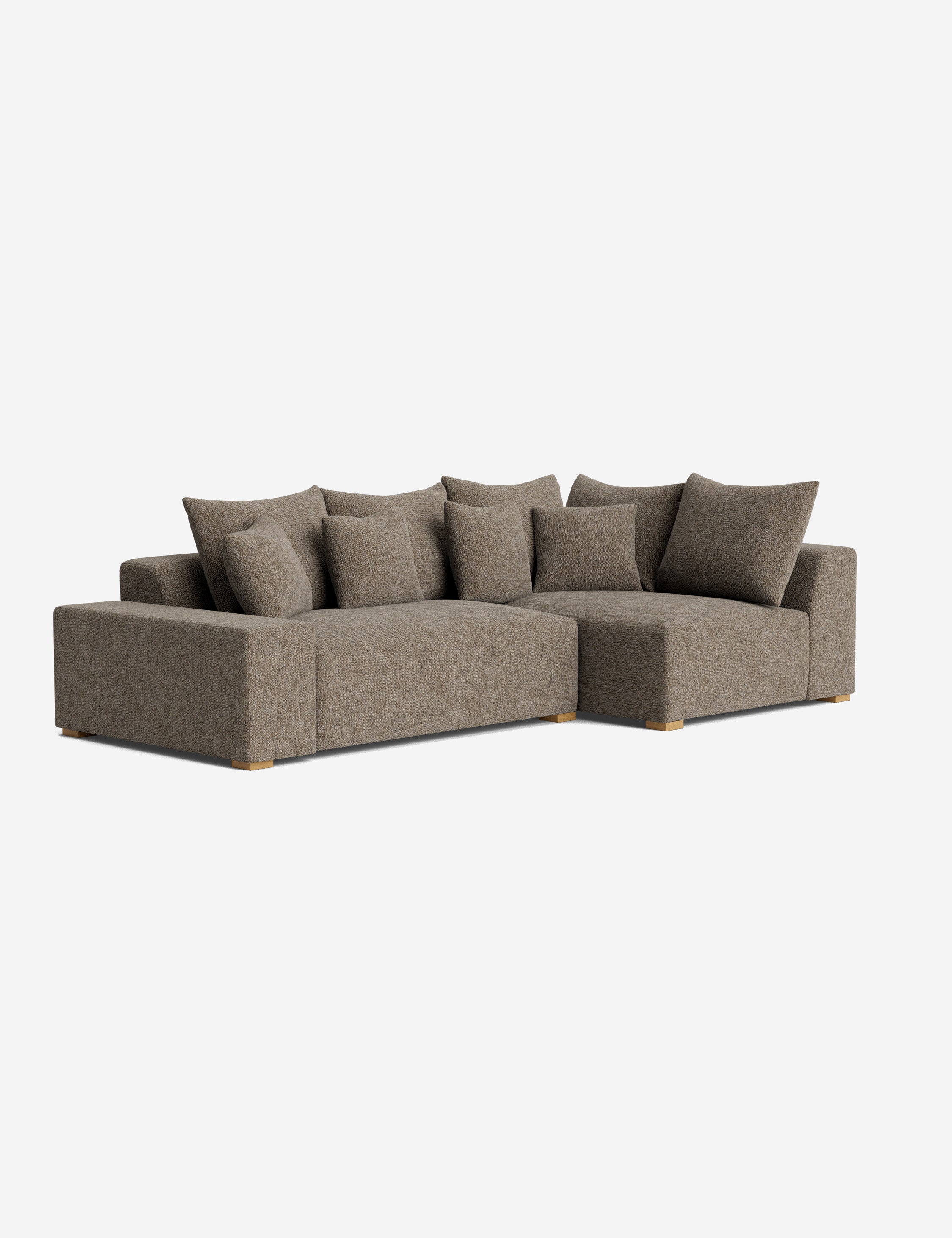 Stylish Clayton Sectional Sofa - Modern L-Shaped Couch for Living Room, Home Theater & Lounge Areas | Comfortable Fabric Upholstery & Spacious Seating