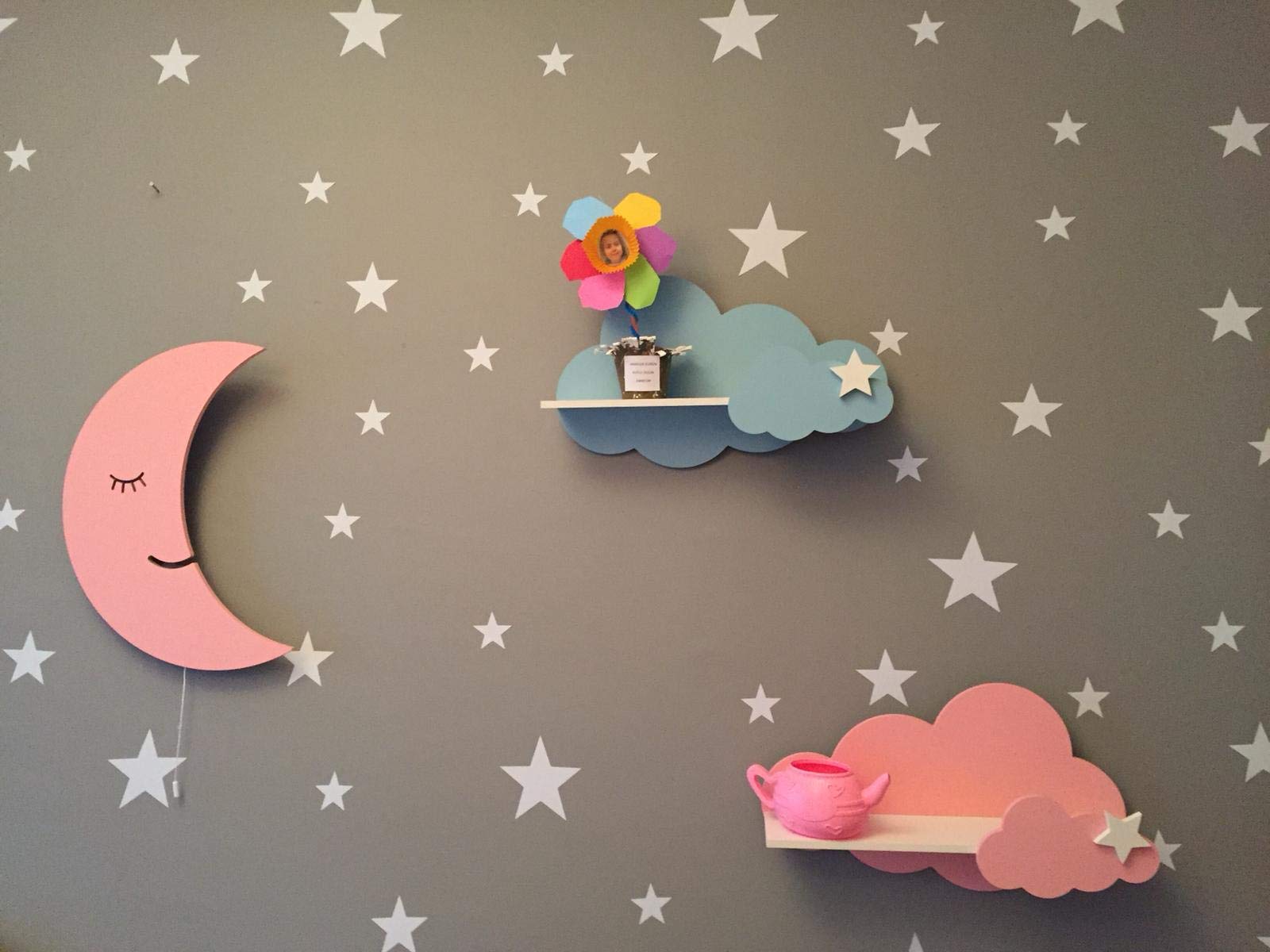 Baby Blue Cloud Shelves for Kids Room & Nursery Decor - Floating Wall Shelves for Books, Toys, and Baby Essentials | Perfect for Baby Shower Gifts & Children's Bedroom Organization