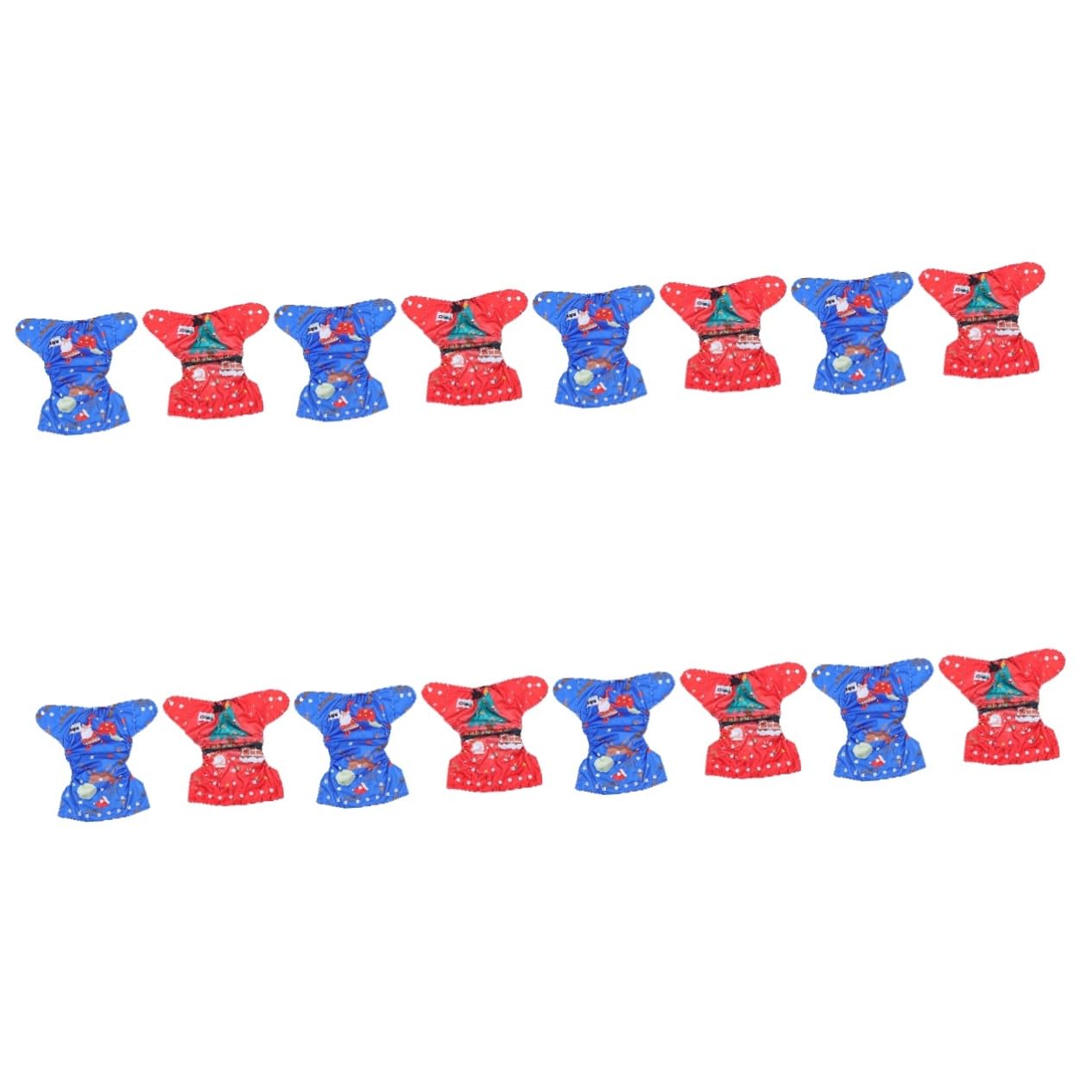 16 Pcs Washable Christmas Cloth Diapers - Soft Brushed Lining Swim Diaper Pants for Newborns & Babies | Holiday Outfit & Cloud Plush Toy Gift Set | Perfect for Holiday Photos, Swimming & Everyday Use