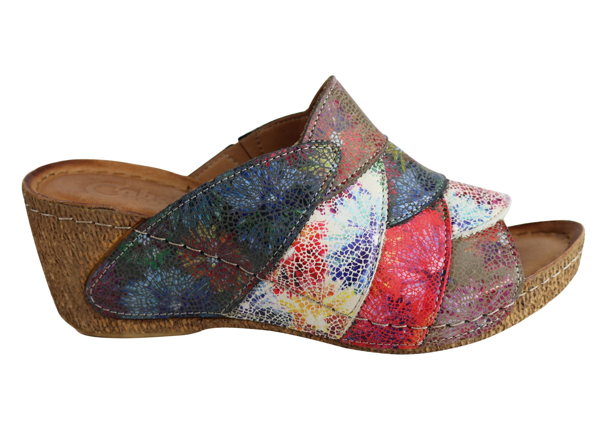 Hannah Women's European Leather Wedge Slide Sandals - Comfortable & Stylish Summer Shoes for Beach, Vacation & Casual Wear