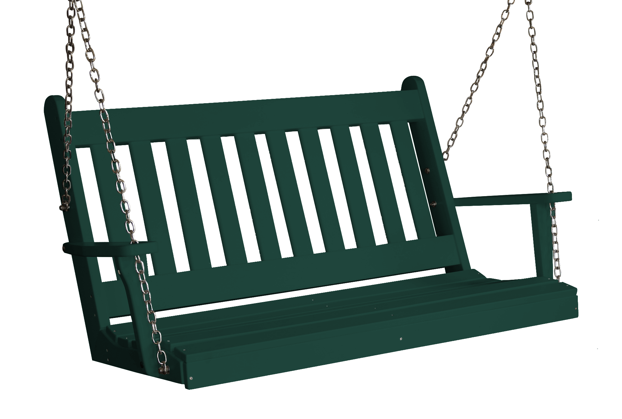 Keystone Amish Co. Franklin Poly Composite Porch Swing - Weather-Resistant Outdoor Hanging Bench for Patio, Garden, and Backyard Relaxation
