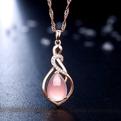 Shining Diva Rose Gold Crystal Pendant Necklace for Women - Elegant Fashion Jewelry Gift for Birthday, Anniversary & Valentine's Day | Perfect for Parties, Date Nights & Special Occasions