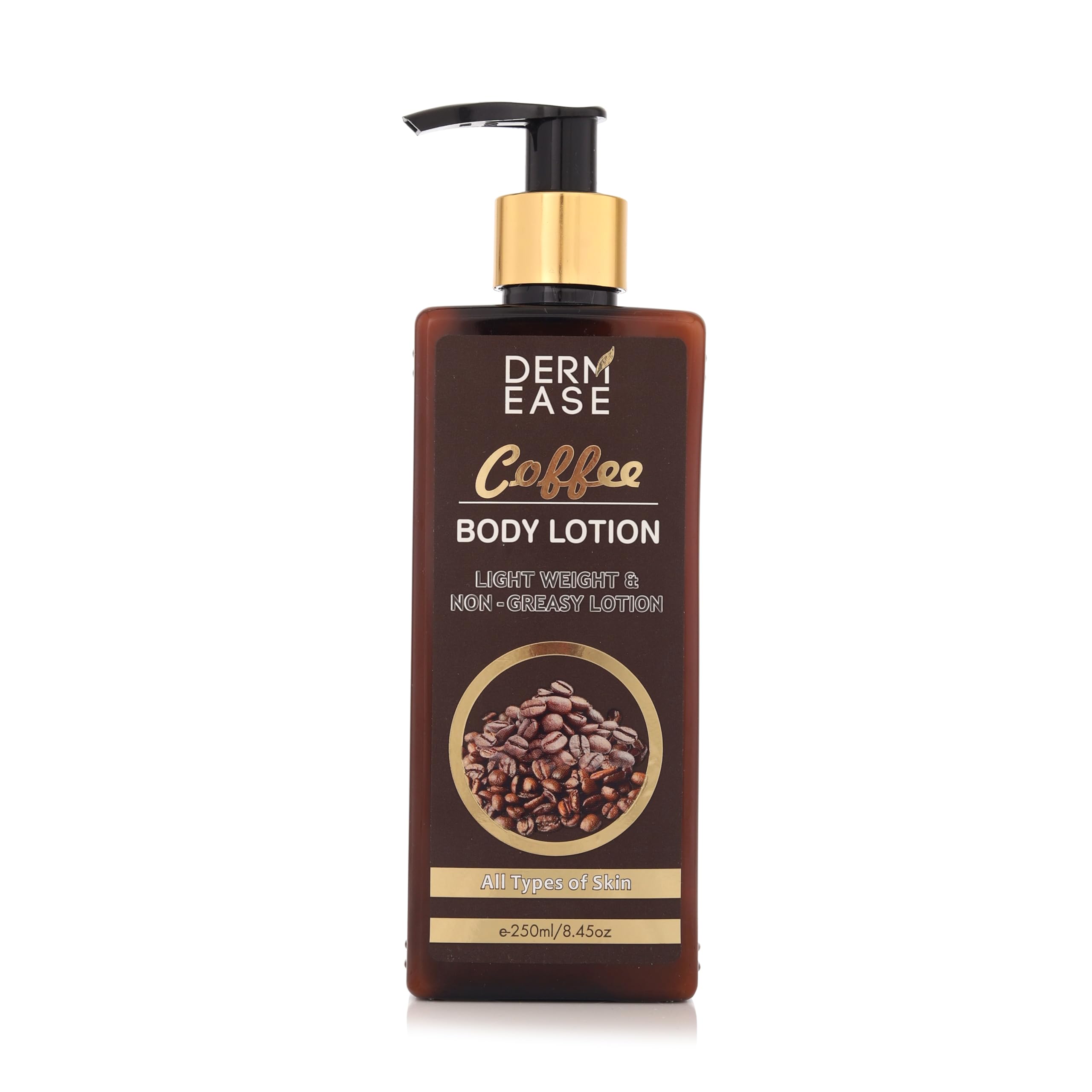 DERM EASE Coffee Body Lotion for Dry Skin - Winter Nourishing & Moisturizing Cream with Instant Smoothing & Purifying Effects | 250 ML | Perfect for Daily Hydration & Post-Shower Skin Care