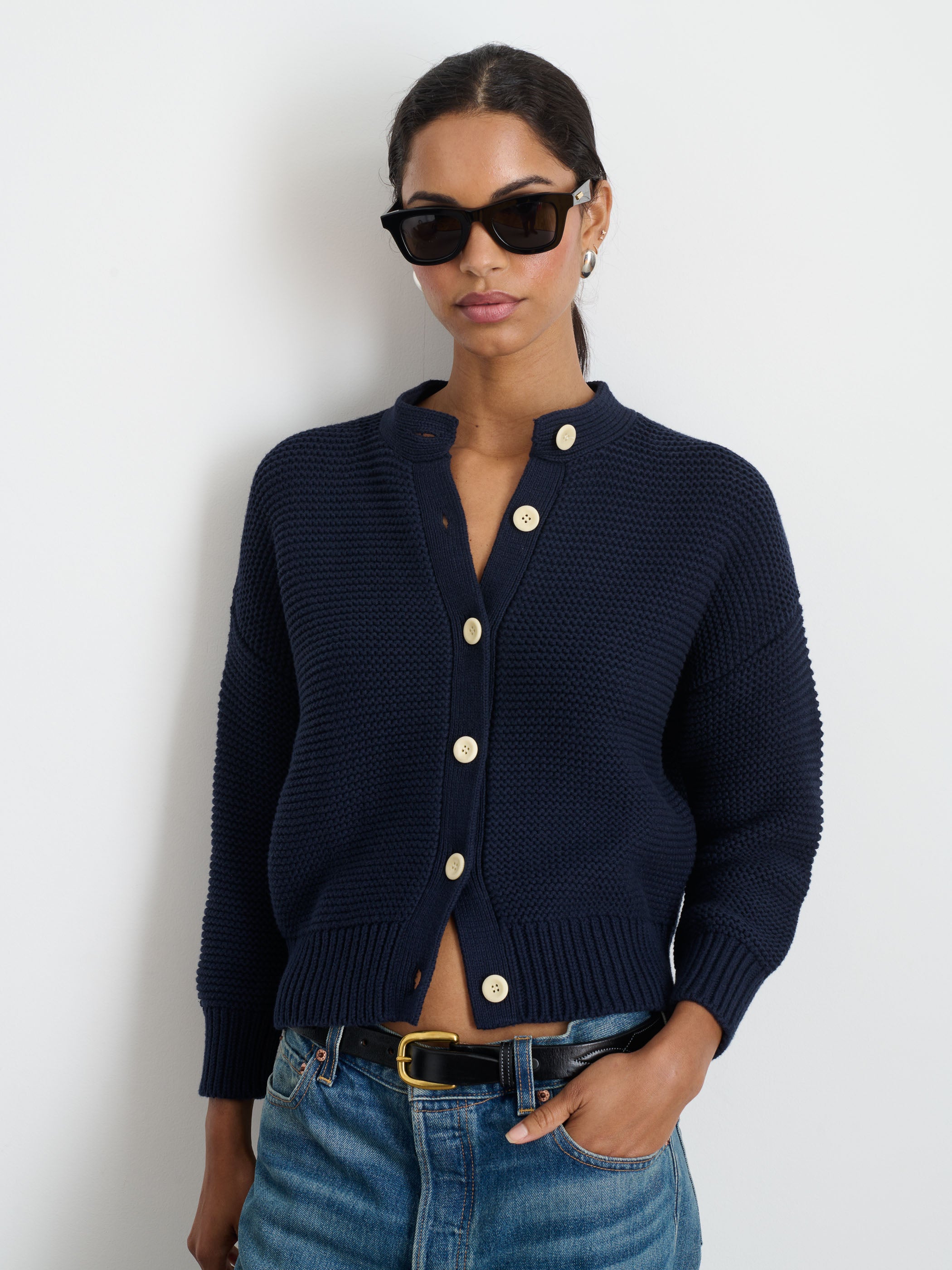 Nico Women's Cotton Cardigan Sweater - Soft & Comfortable Knit Open Front Wrap for Casual Wear, Office, and Layering