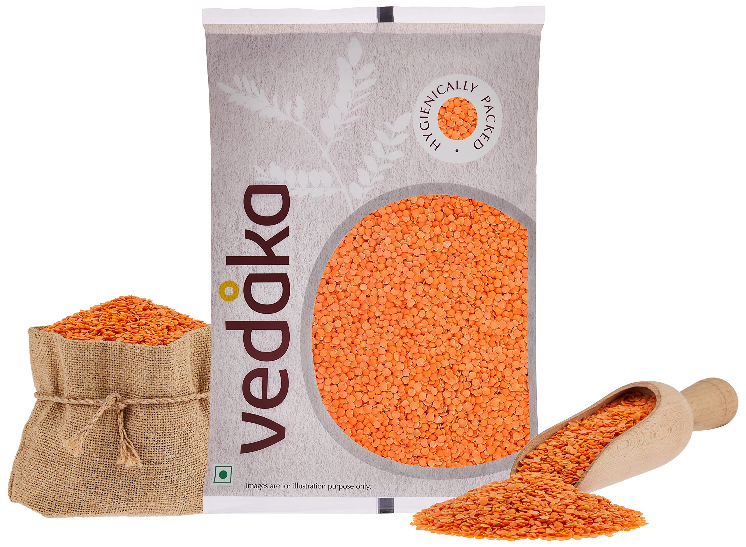 Vedaka Premium Unpolished Red Masoor Dal (Split Lentils) - 2kg | High Protein, Cholesterol-Free | Perfect for Indian Curries, Soups & Healthy Meal Prep