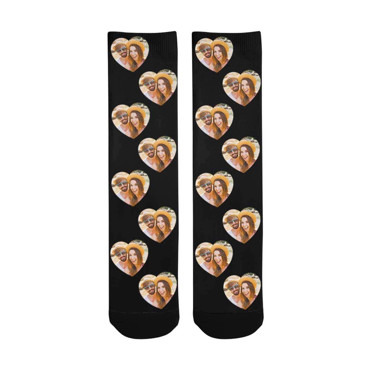 MyPupSocks Custom Photo Socks - Personalized Heart Shaped Picture Socks for Men & Women | Great Gift for Pet Lovers, Couples & Family
