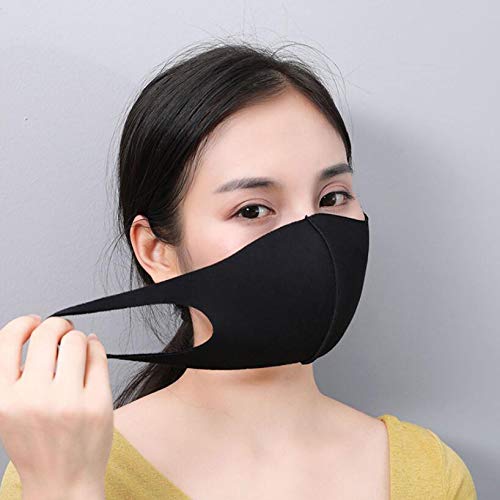 4 Pack Reusable Black Washable Face Masks with Nose Wire - Unisex for Men & Women - Perfect for Daily Use, Travel, Gym, and Outdoor Activities