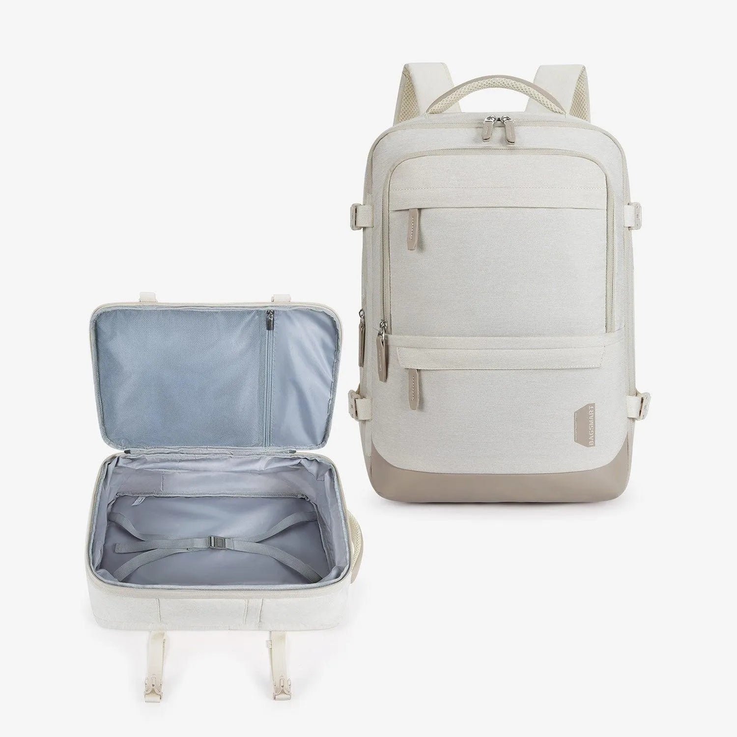 Falco 40L Expandable Airline Approved Carry On Travel Backpack - Waterproof Laptop Backpack for Business Travel, Weekend Trips & Commuting