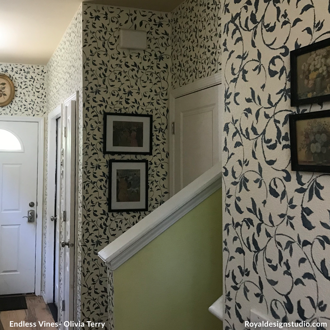 Endless Vine Wall Stencil - Reusable DIY Painting Template for Home Decor, Nursery, Bedroom & Living Room - Perfect for Accent Walls, Murals & Creative Wall Art Projects