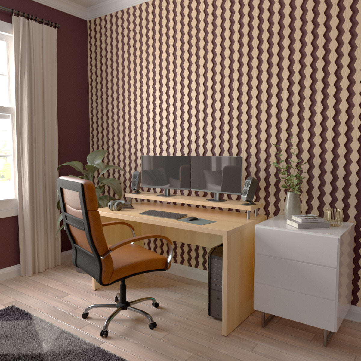 Adjustable Wood Slat Wall Panel Kit - Modern Acoustic Wall Decor for Home & Office - Easy DIY Installation for Living Room, Bedroom, and Workspace