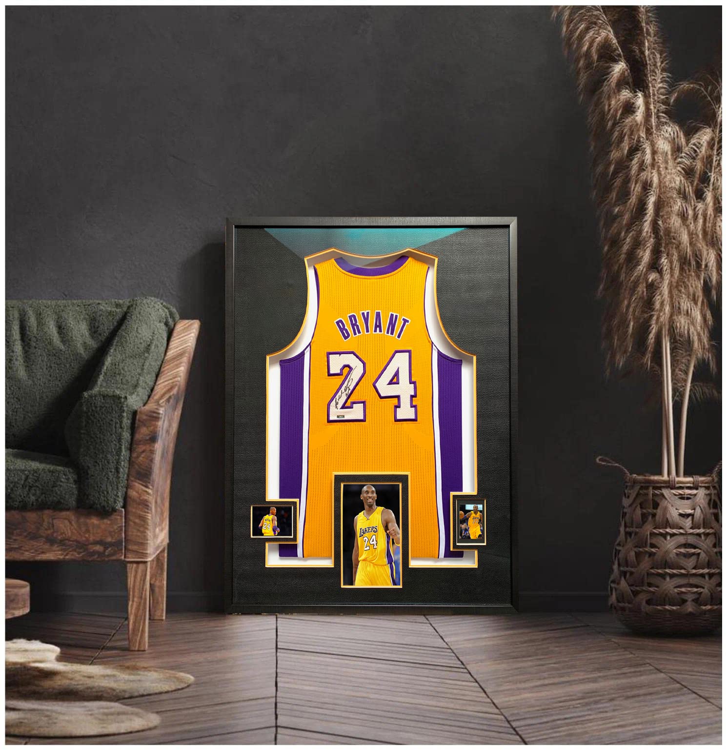 Kobe Bryant Motivational Wall Art Painting - NBA Jersey Poster Print for Boys Room, Bedroom & Home Decor - Perfect for Sports Fans & Basketball Lovers