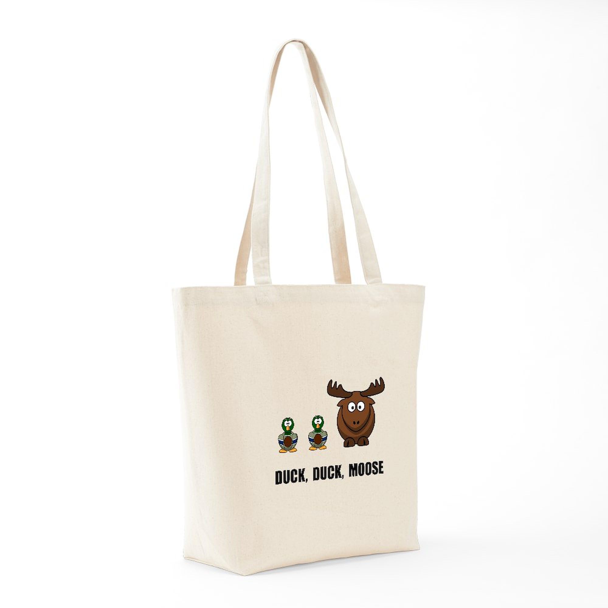 Duck Duck Moose Natural Canvas Tote Bag - Eco-Friendly Reusable Shopping Bag for Groceries, Beach & Daily Use | CafePress