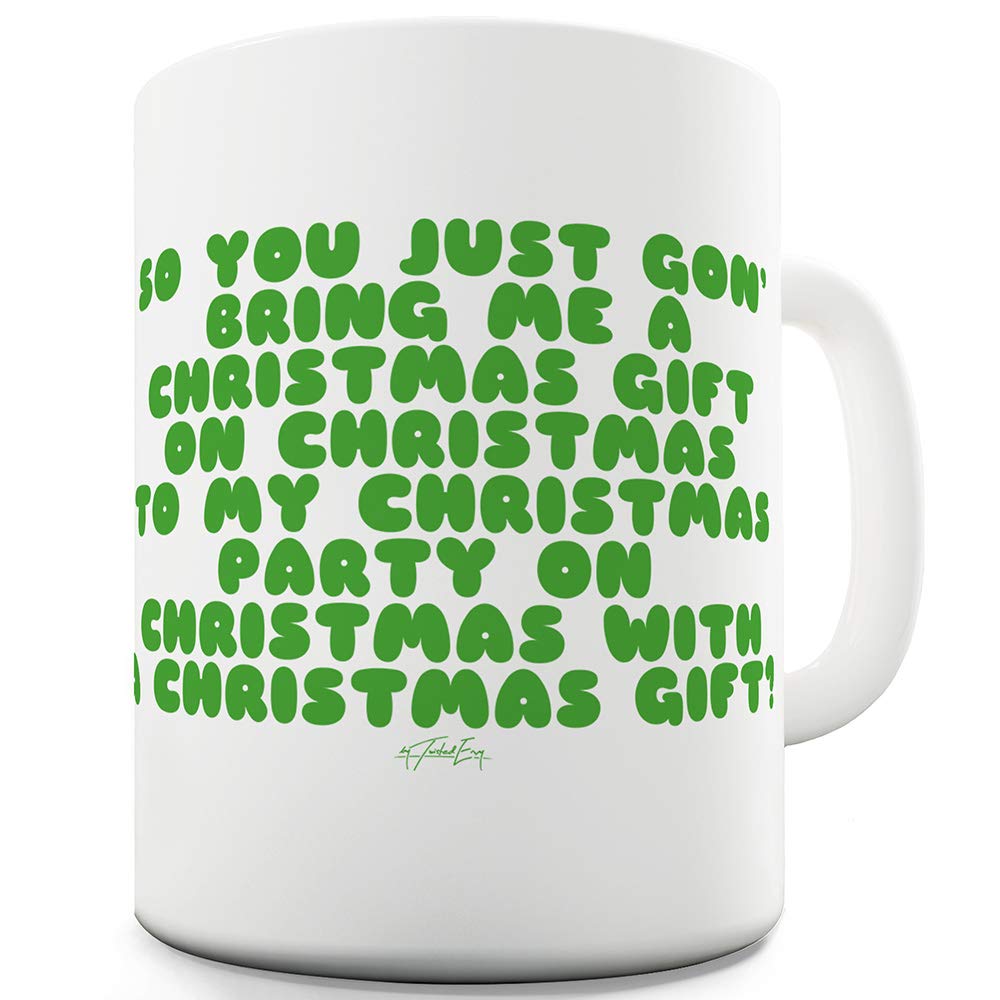 11oz Funny Christmas Gift Mug for Coworkers - Humorous Coffee Cup for Office Gifts, Holiday Parties & White Elephant Exchanges