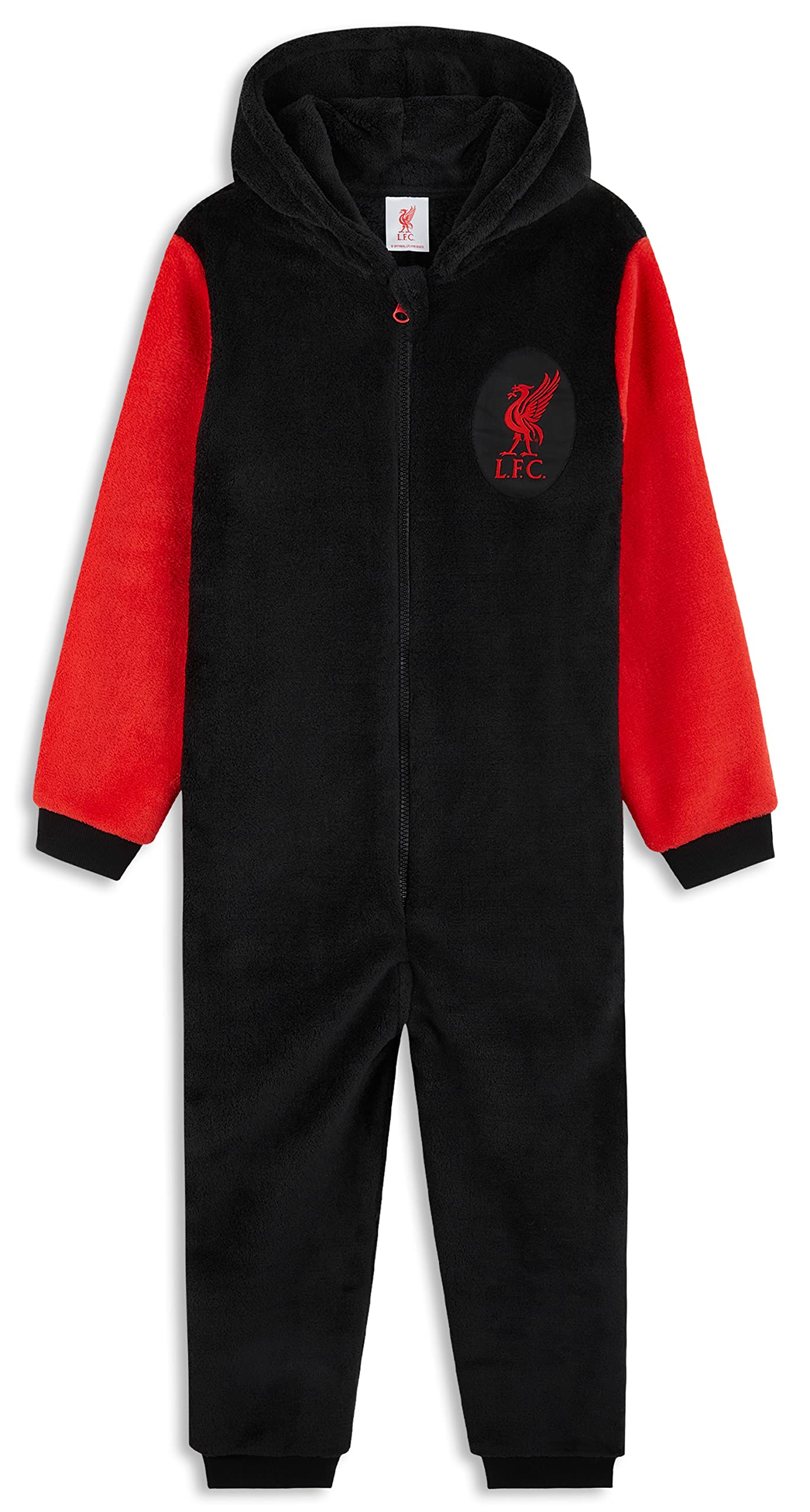 Liverpool FC Boys Fleece Pajamas - Soft Hooded Sleepsuit for Kids' Bedtime