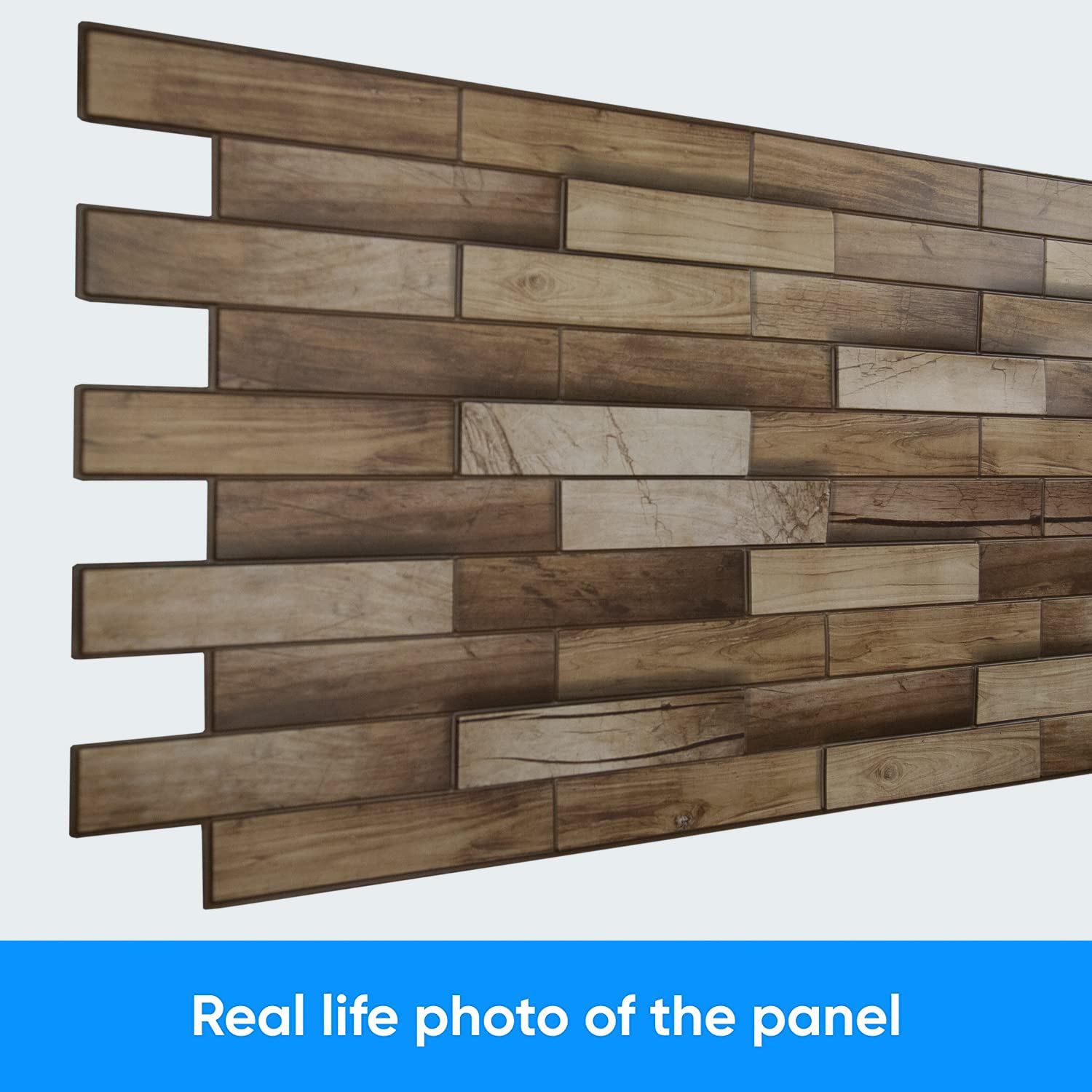3D Wall Panels for Home & Office Decor - Wood Nut Style PVC Wall Covering (10 Pack, Covers 51 sq ft) | Modern Interior Design for Living Room, Bedroom & Workspace