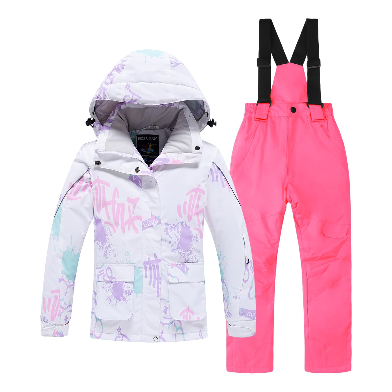 **Waterproof Kids Snowsuit Set - Windproof Ski Jacket & Pants for Boys & Girls - Winter Outdoor Snow Play & Skiing**