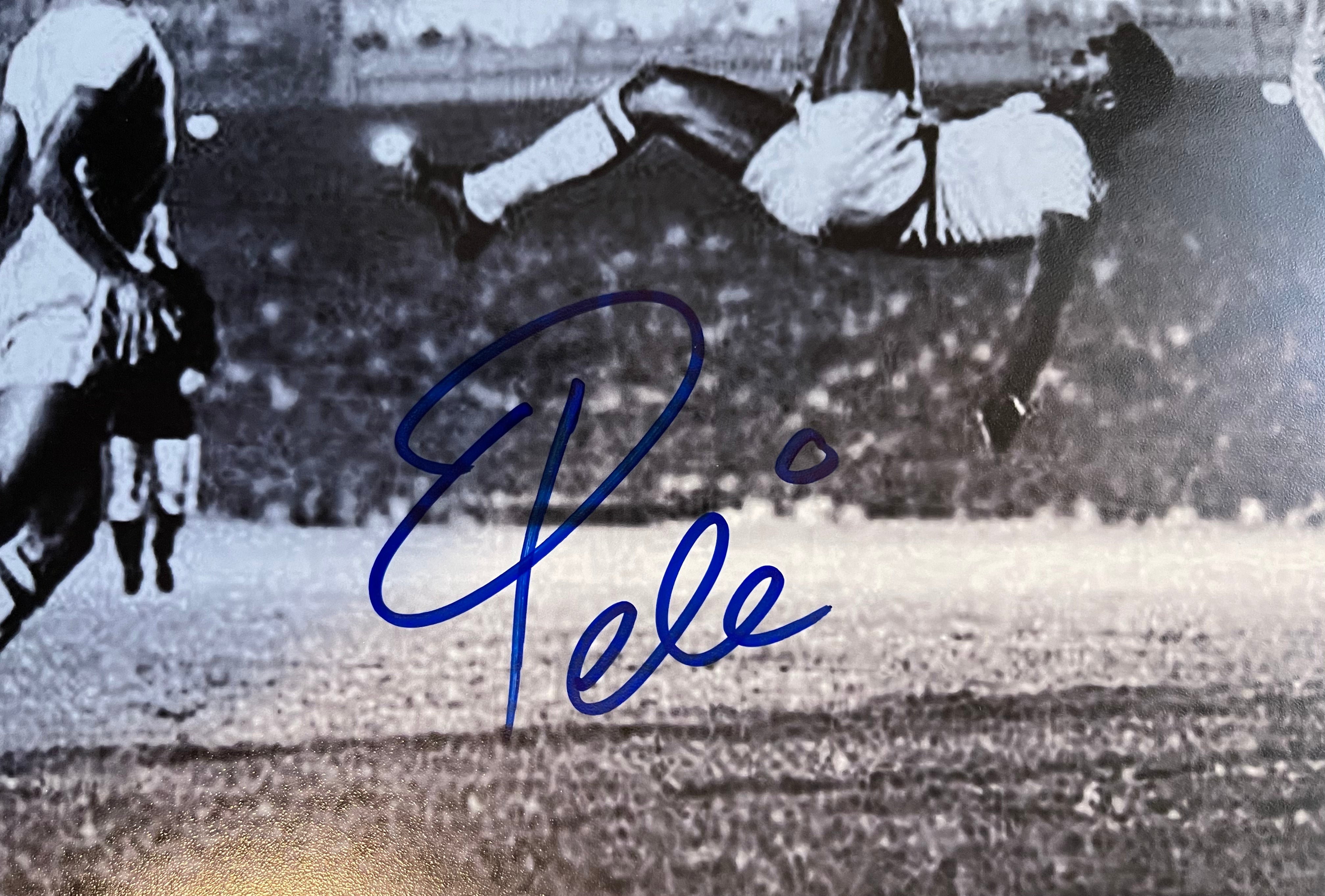 Rare Pele Autographed 8x10 Soccer Photo with COA - Perfect for Collectors, Fans, and Sports Memorabilia Displays