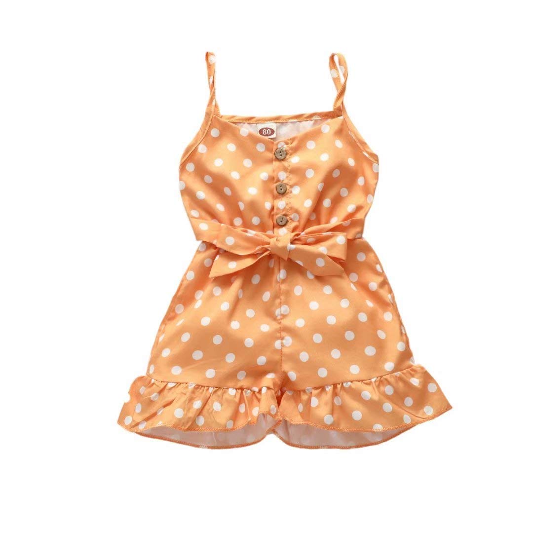 Toddler Girl Summer Romper - Sleeveless Halter Jumpsuit with Adjustable Straps for Baby & Kids | Perfect for Beach, Playdates & Outdoor Activities