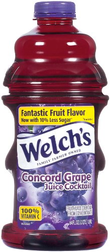 Welch's Blended Grape Juice Cocktail - 64 Oz Bottles (8-Pack) | 100% Natural Fruit Juice | Great for Family Gatherings, BBQs & Healthy Breakfasts