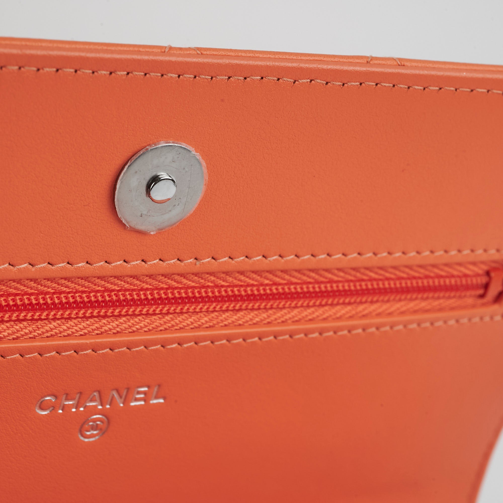 Authentic Chanel Lambskin Coral Wallet On Chain WOC - Luxury Crossbody Bag for Women, Perfect for Evening Parties & Date Nights