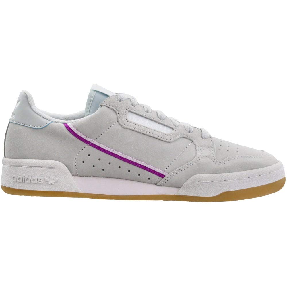 Adidas Women's Continental 80 Lace-Up Sneakers - Grey Casual Shoes Size 11 B | Retro Running Style for Everyday Wear, Gym & Street Fashion