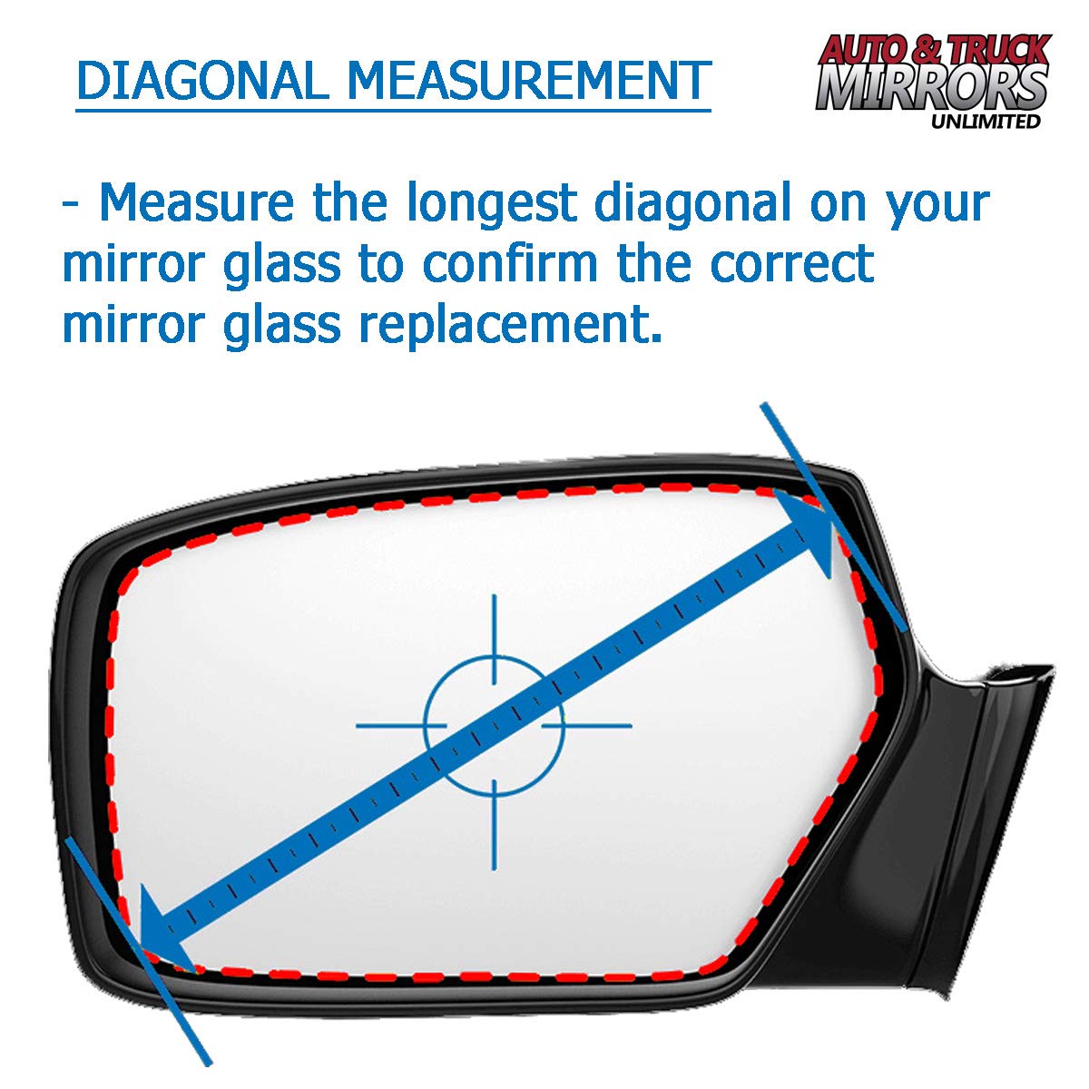 2015-2017 Hyundai Sonata Driver Side Lower Flat Mirror Glass Replacement with Adhesive Pads - Perfect for Parking Assistance & Blind Spot Visibility (Fits 2015 2016 2017 Models)
