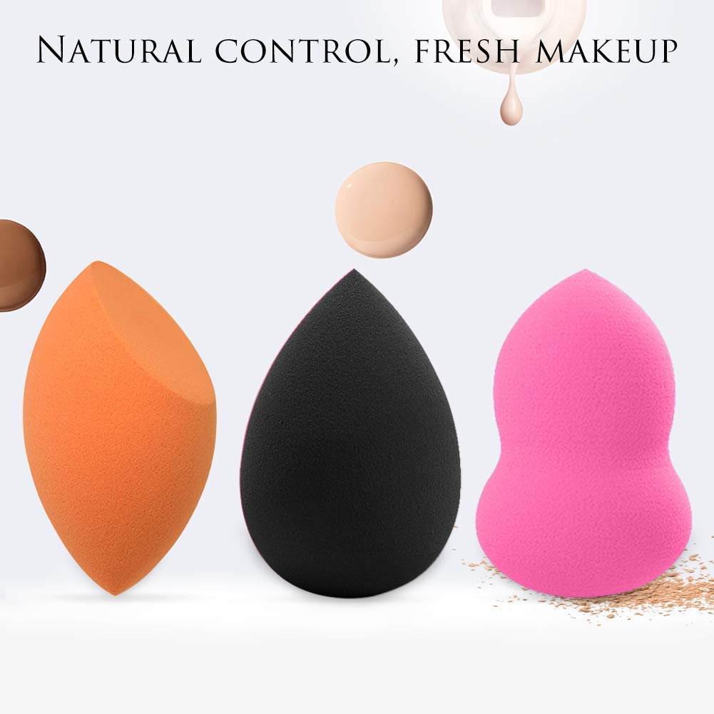 ELIIOUS 6 Pcs Makeup Sponge Set - Non-Latex Beauty Blender for Liquid & Powder Foundation, Professional Makeup Sponges for Dry & Wet Use, Multi-Colored Cosmetic Blending Sponges - Perfect for Everyday Makeup, Contouring & Flawless Finish