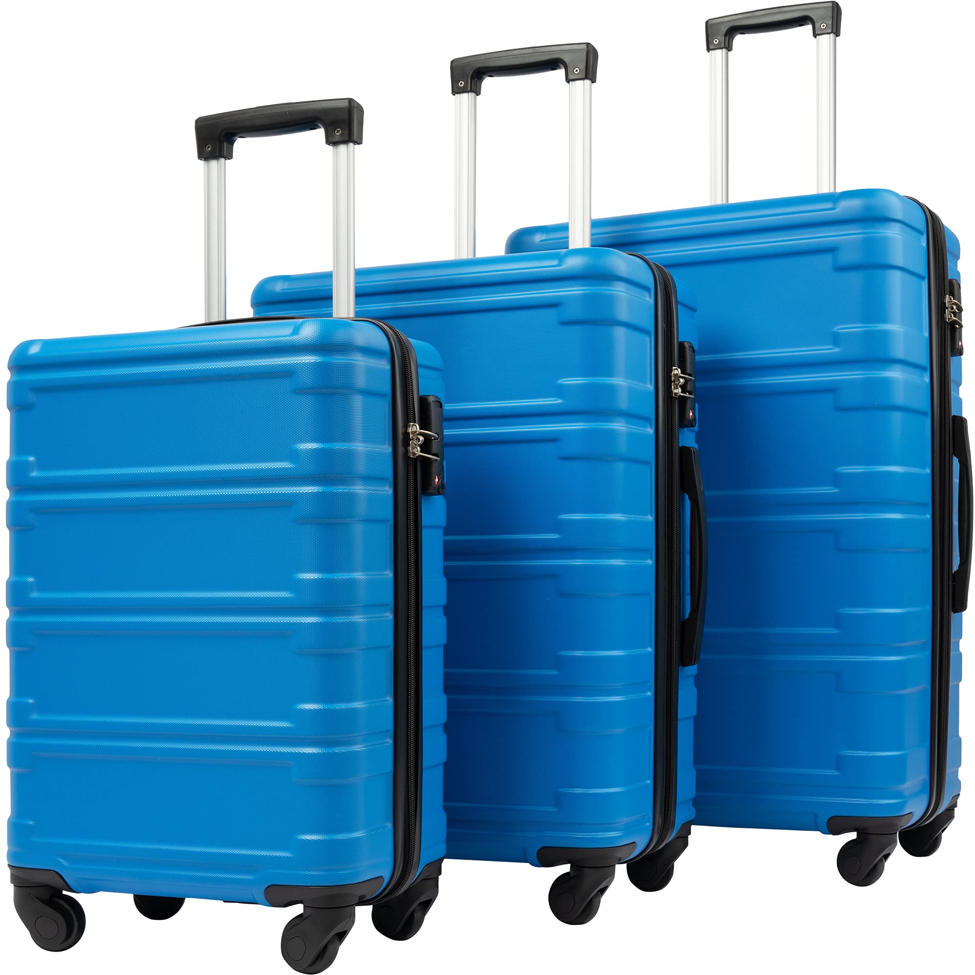 Merax 3-Piece Lightweight Expandable Luggage Set with TSA Lock - Spinner Suitcase for Travel, Business Trips & Vacations