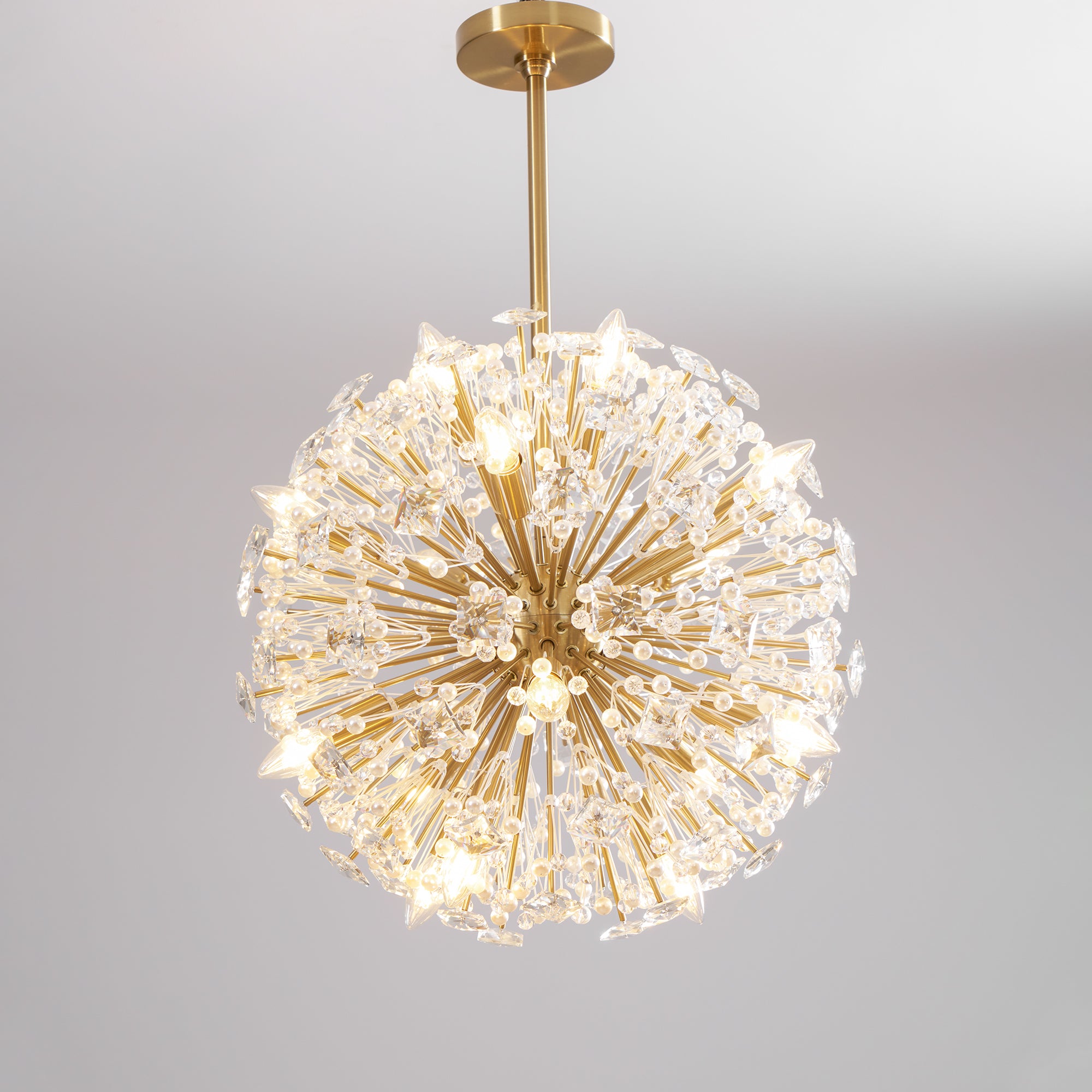 Dickinson Chandelier - Elegant Crystal Ceiling Light Fixture for Dining Room, Living Room & Bedroom | Modern Home Lighting Decor