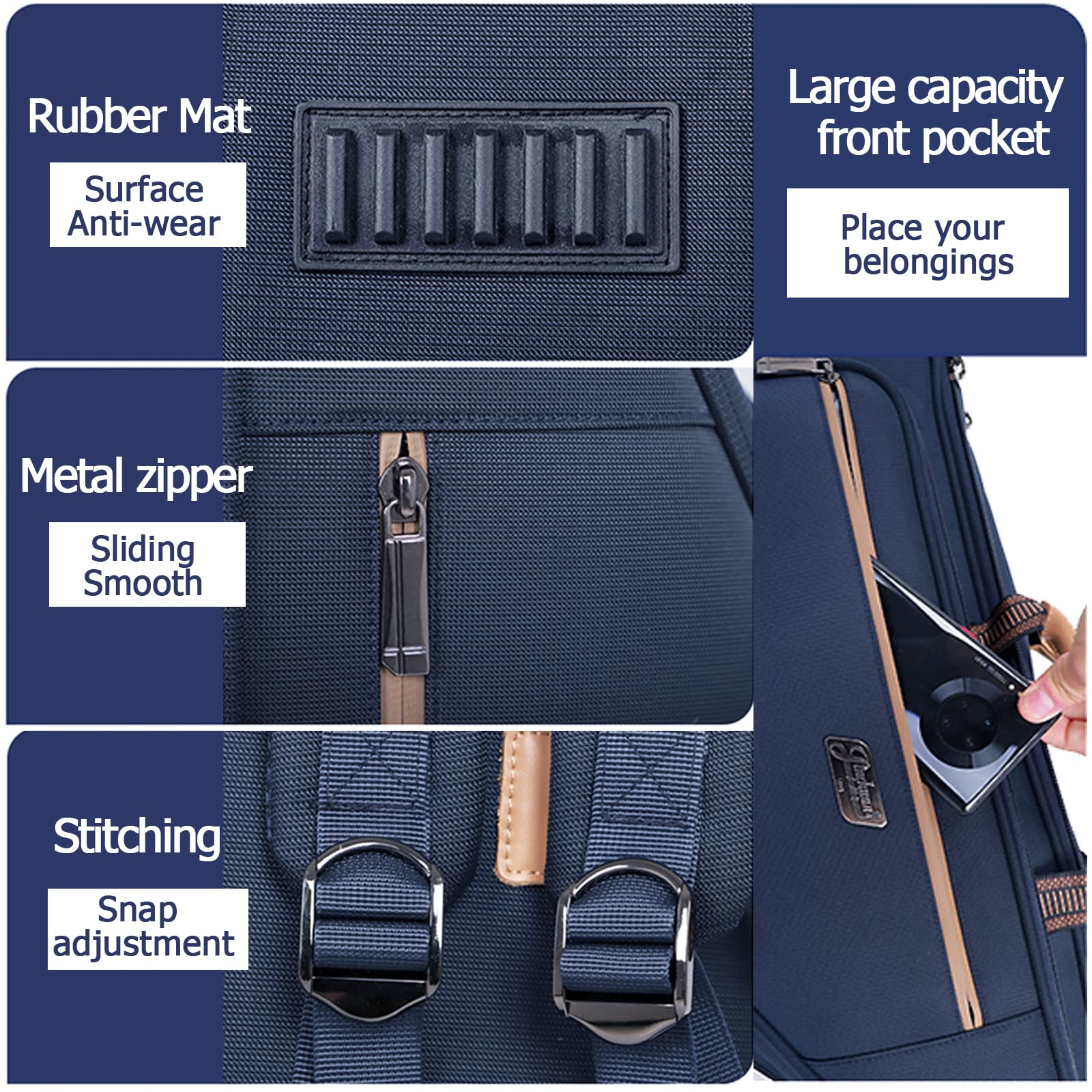 Professional Tenor Saxophone Case with Double Shoulder Straps - Lightweight Portable Gig Bag for Saxophone Storage & Protection - Perfect for School Bands, Jazz Performances & Traveling Musicians (Blue)