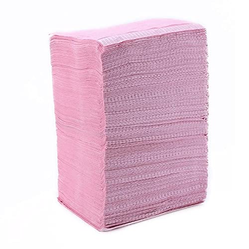 **Disposable Dental Bibs Waterproof 125 Pack, Pink 13