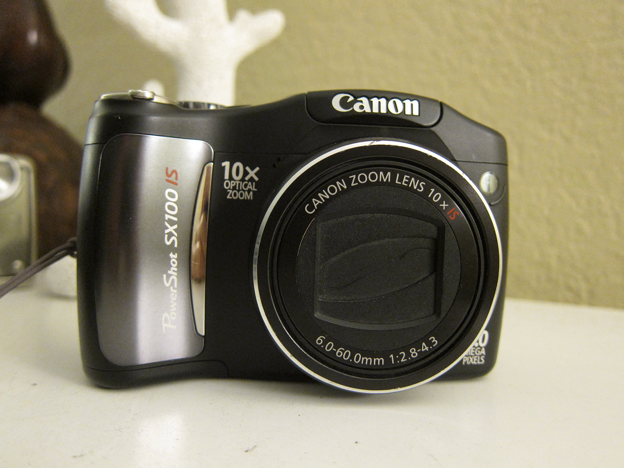 Canon PowerShot SX100IS 8MP Digital Camera with 10x Optical Zoom & Image Stabilization (Black) - Perfect for Travel Photography, Family Events & Outdoor Adventures