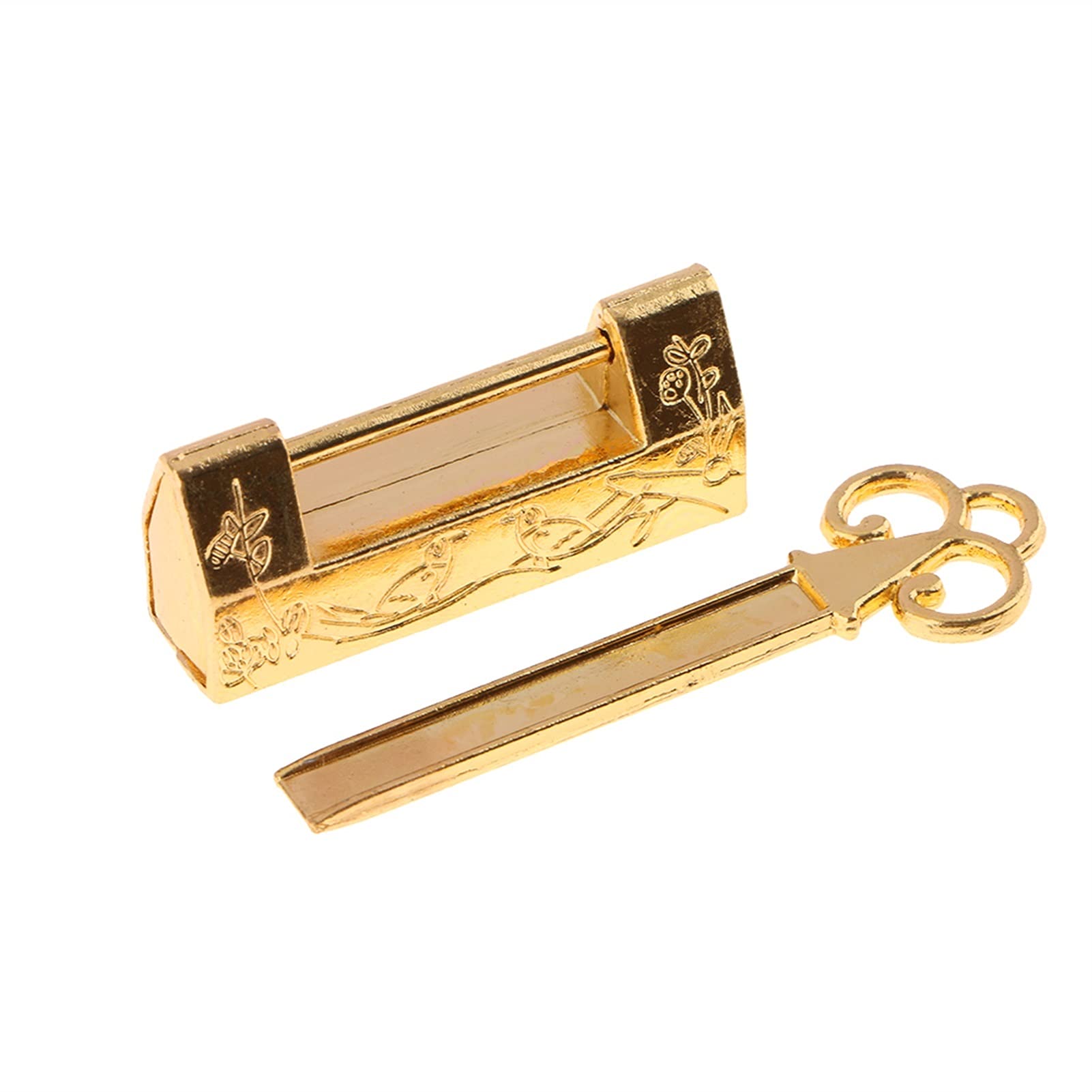 JBZD Heavy Duty Door Bolt Lock with Long Key - Golden Security Latch for Kitchen Cabinets, Cupboards, Luggage Cases & Snack Boxes | Indoor & Outdoor Use for Enhanced Safety & Privacy