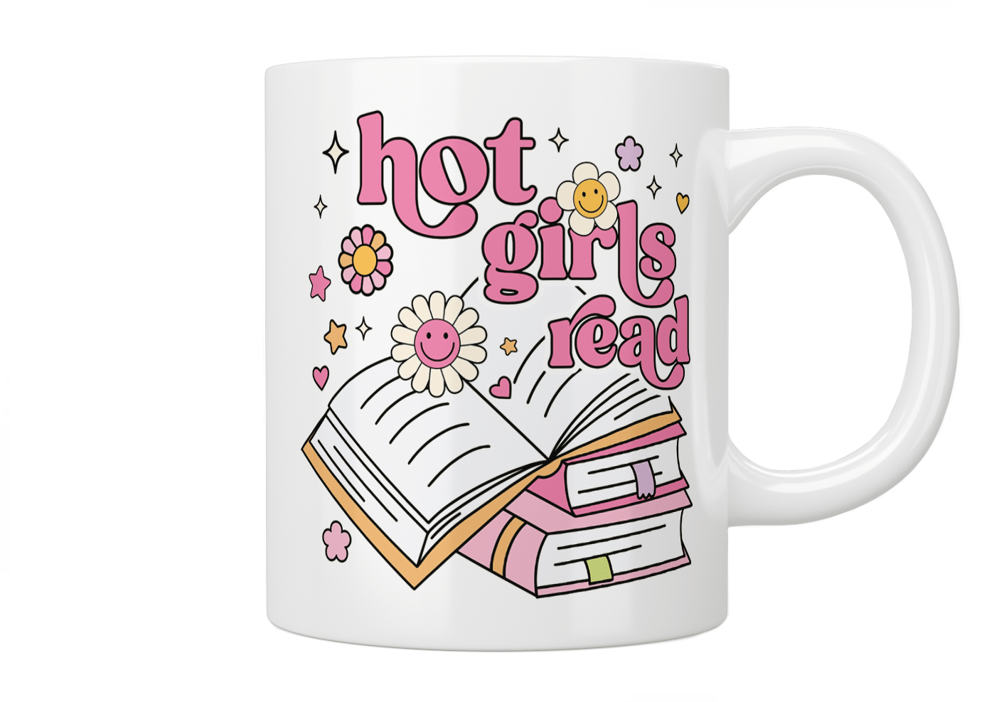 Funny Hot Girls Read Coffee Mug - Perfect Gift for Book Lovers & Readers - Ideal for Home, Office & Library Use