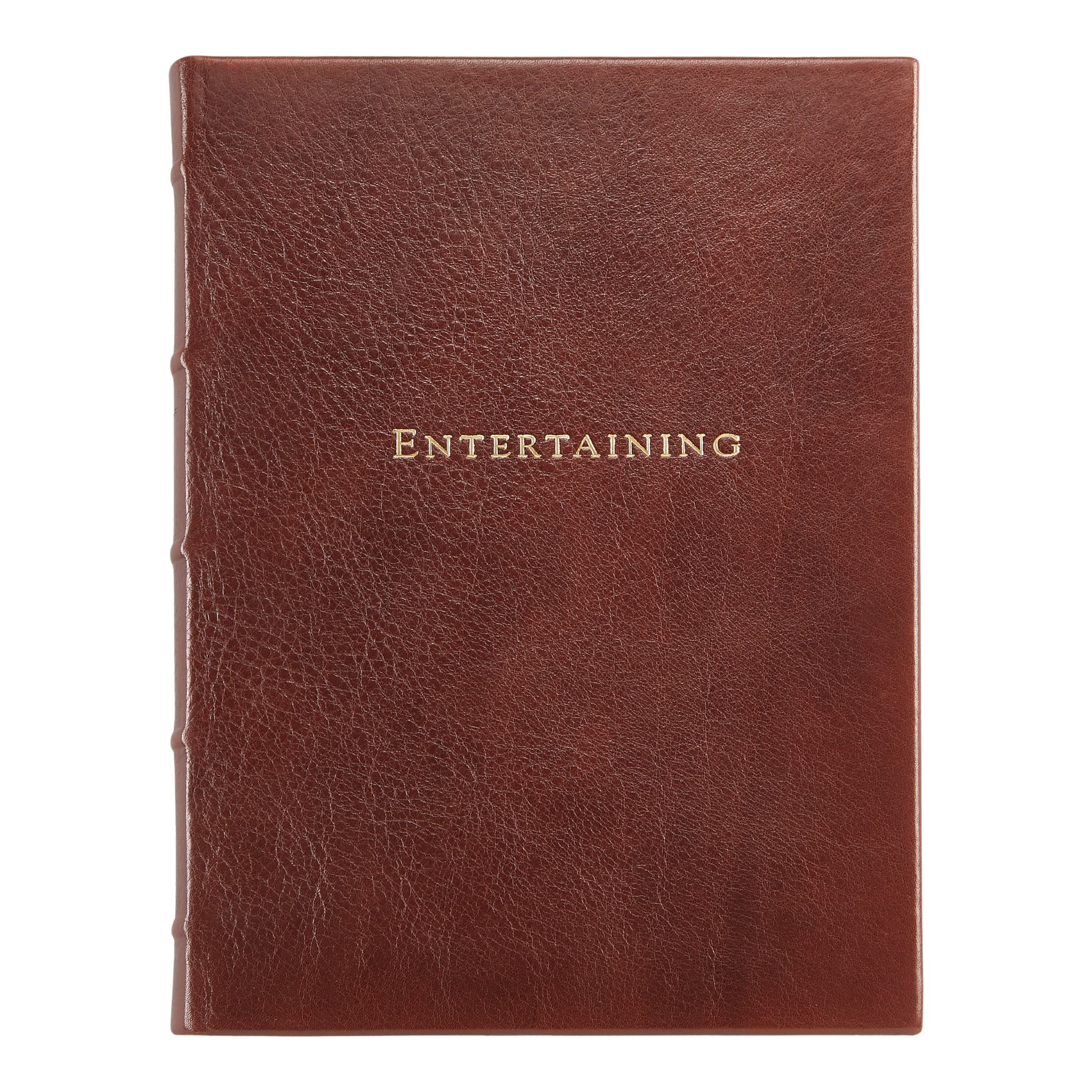 Personalized Brown Goatskin Leather Guest Book for Weddings, Events & Special Occasions - Elegant Keepsake for Signatures & Messages
