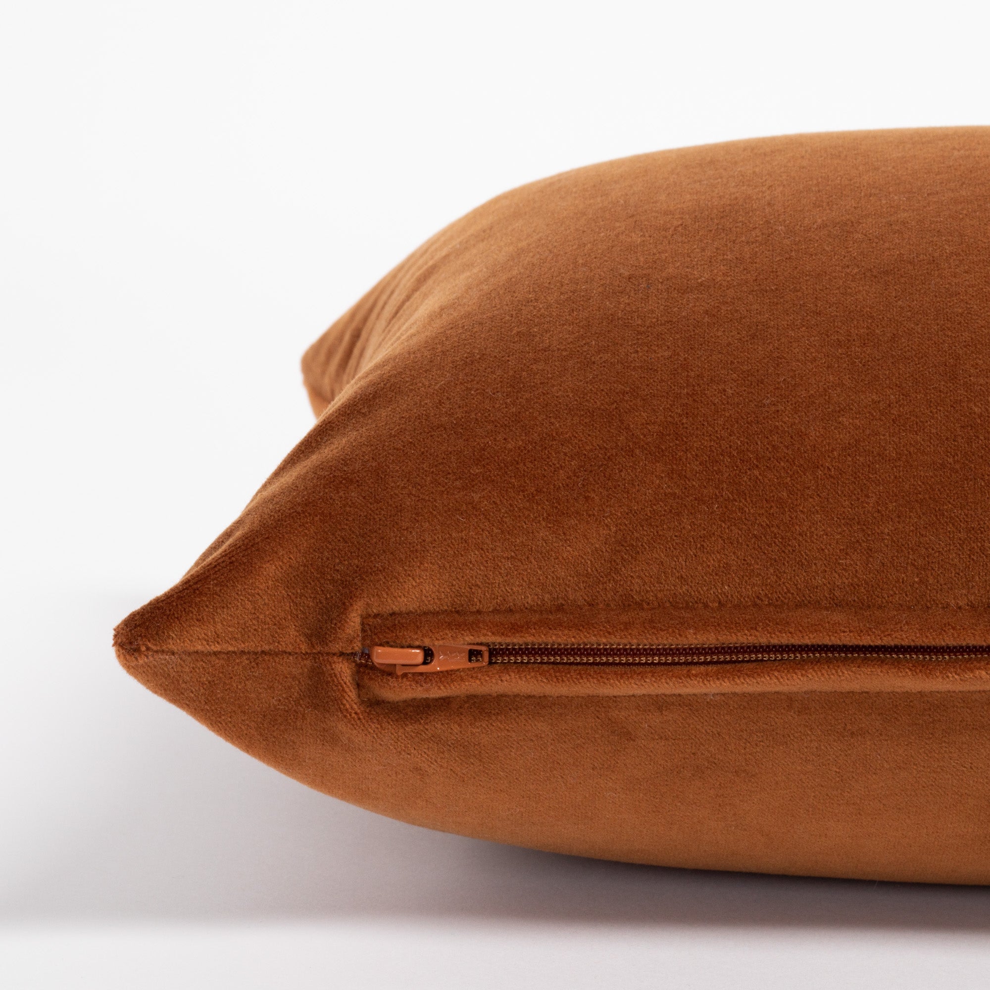 Mason Velvet 12x24 Lumbar Pillow in Cognac - Soft & Supportive Cushion for Sofa, Bed, or Office Chair - Perfect for Living Room Decor & Back Support