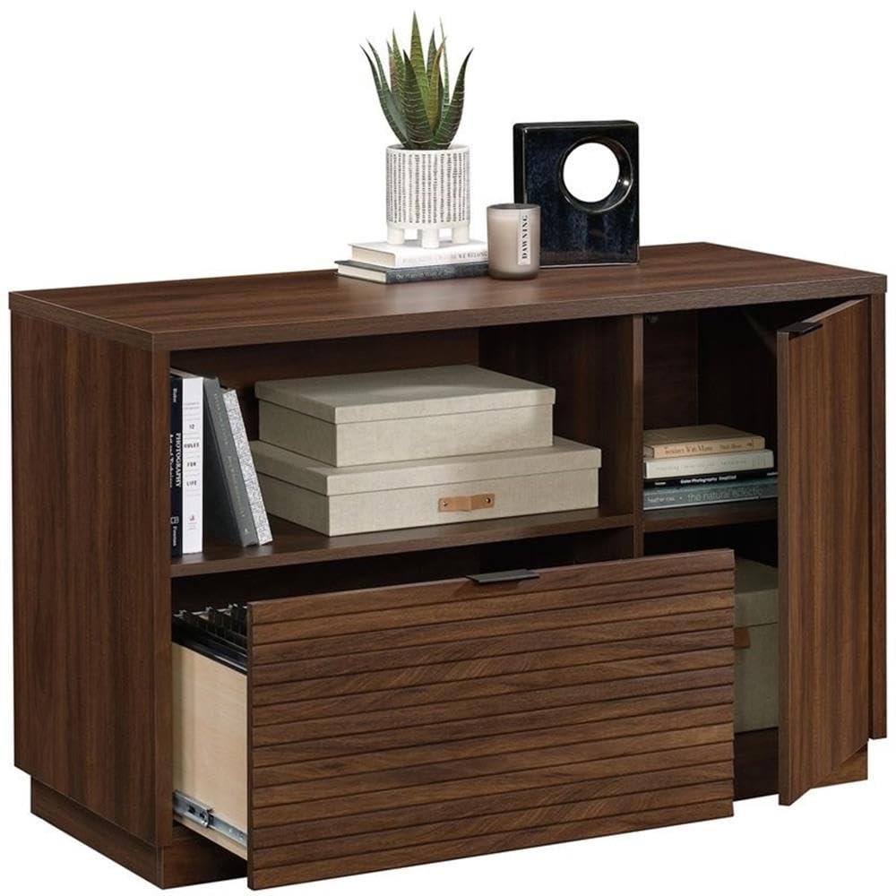 Home Office 2-Piece Set - Computer Desk with Wooden Storage Credenza for Small Spaces | Modern Workstation for Home Office, Study Room & Dormitory