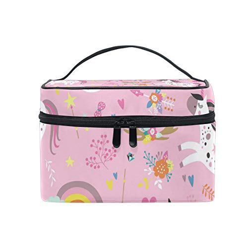 Cute Unicorn Rainbow Cosmetic Bag for Women - Waterproof Travel Makeup Train Case & Storage Organizer - Perfect for Travel, Gym, and Daily Beauty Essentials