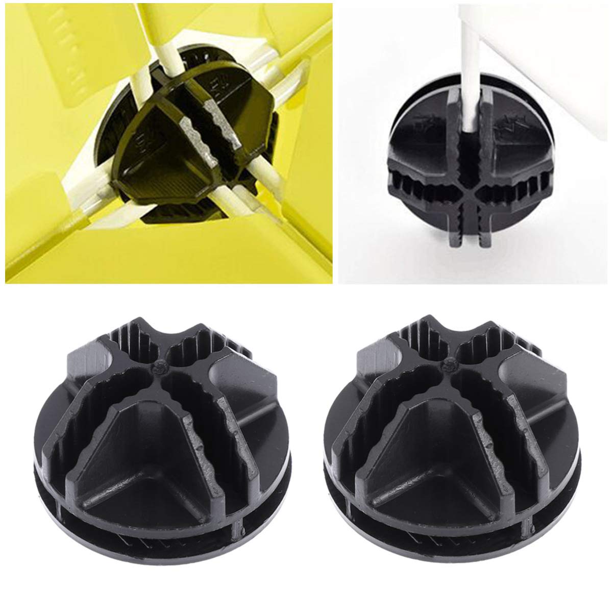 20Pcs Black Plastic Storage Cube Connectors - Wire Cube Connectors for Modular Closet Organizer & Wire Grid Shelving - Perfect for Home, Office, and Garage Storage Solutions