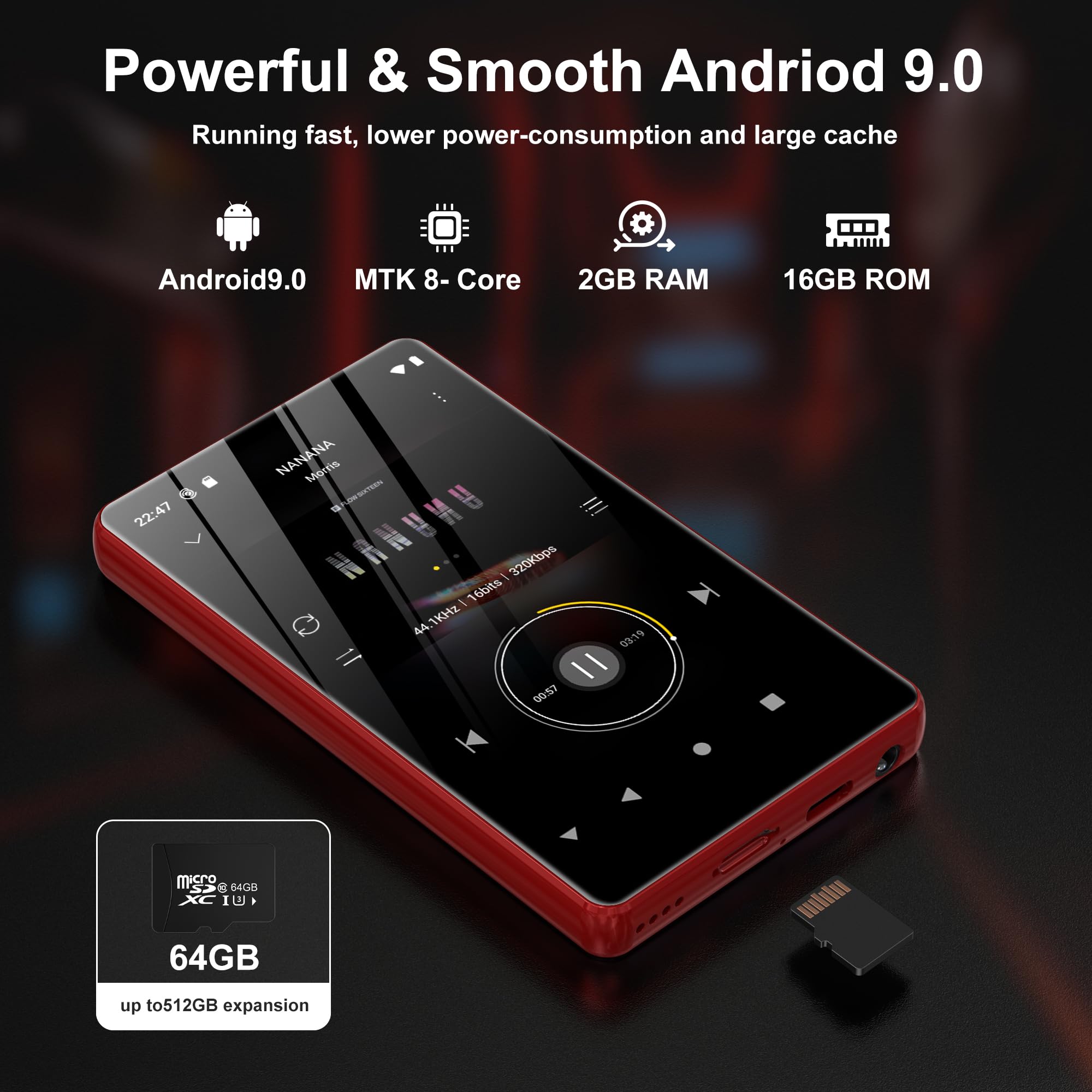 SWOFY M503 Pro 80GB MP3 Player with Bluetooth, WiFi & 4