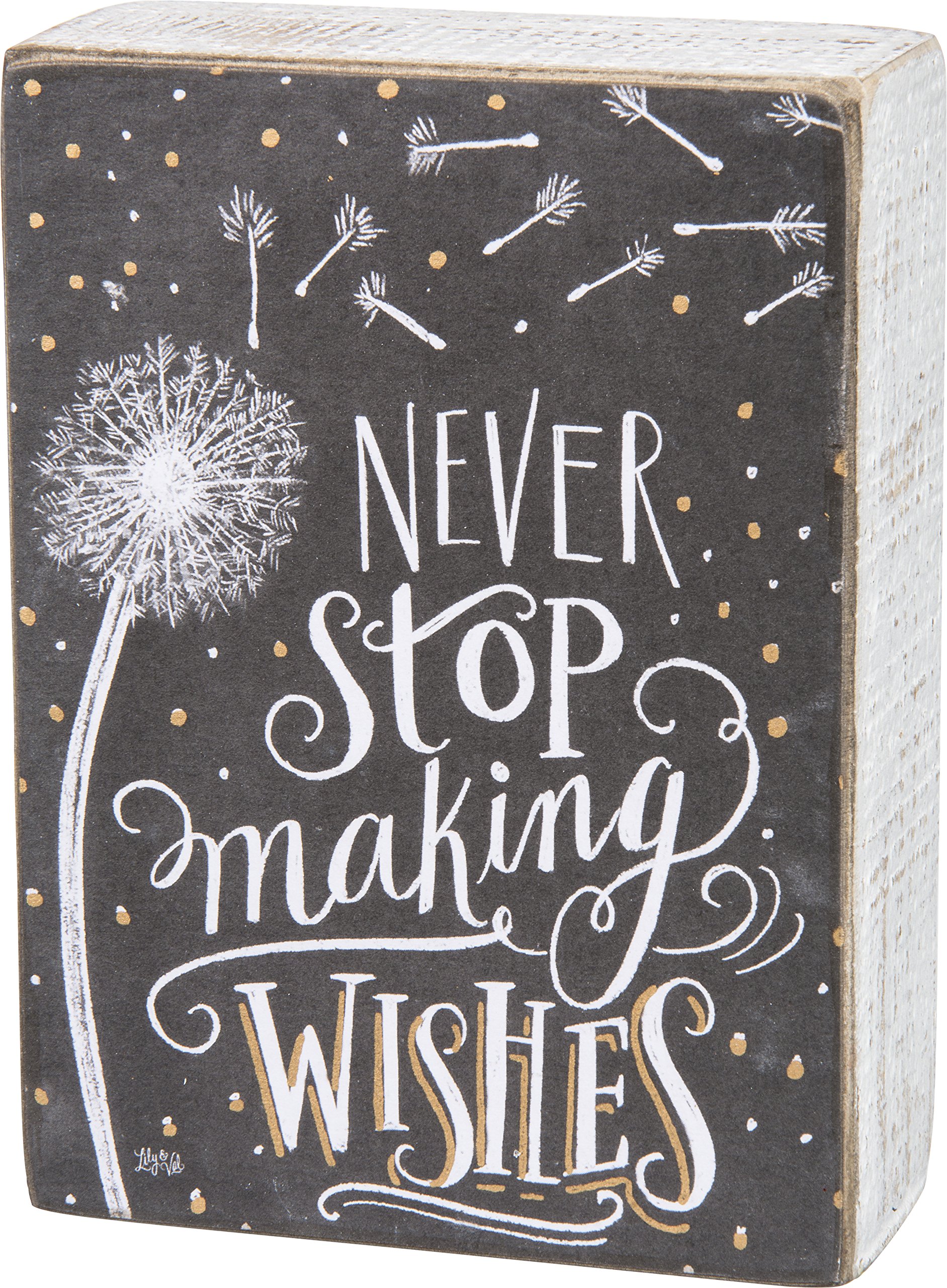 Primitives by Kathy Never Stop Chalk Box Sign 4.5