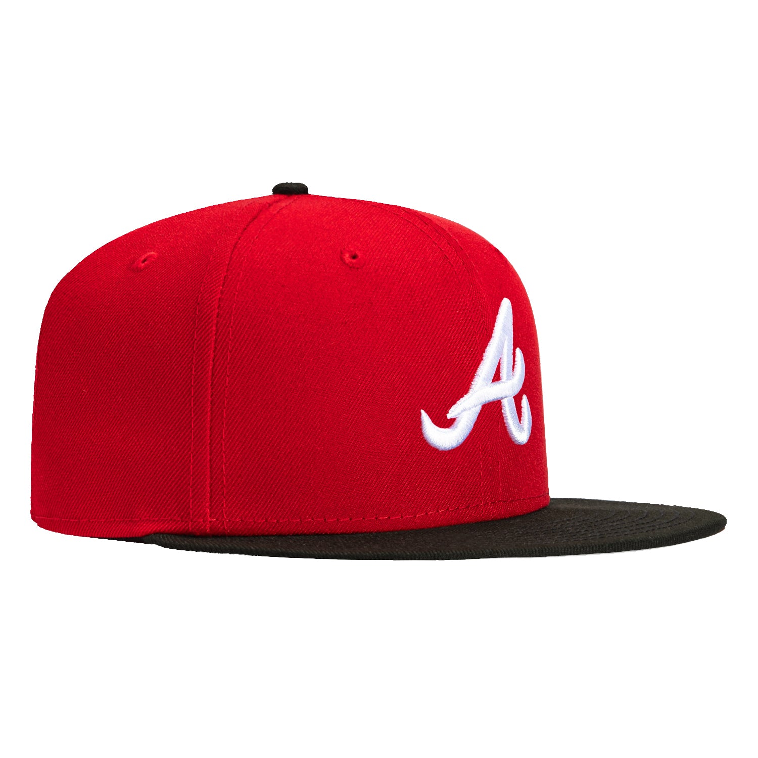 New Era 59Fifty Atlanta Braves Baseball Cap - Red, Black & White Adjustable Snapback Hat for Men & Women - Perfect for Baseball Games, Sports Events & Streetwear Fashion