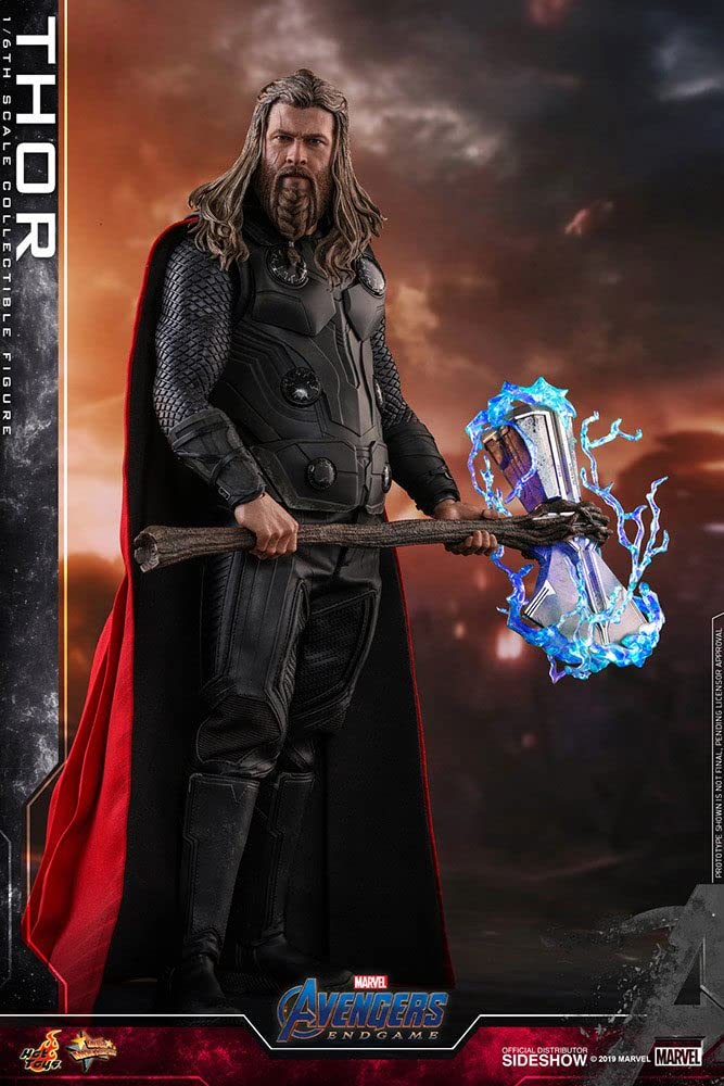 Hot Toys Avengers Endgame Thor 12 Inch Action Figure 1/6 Scale Collectible (904926) - Perfect for Marvel Fans & Collectors Display