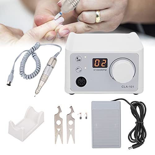 Professional Electric Nail Grinder Set - 35000 RPM High-Speed Pedicure Tool with Foot Pedal for Acrylic Nails & Callus Removal | Perfect for Salon, Home Spa & DIY Nail Care